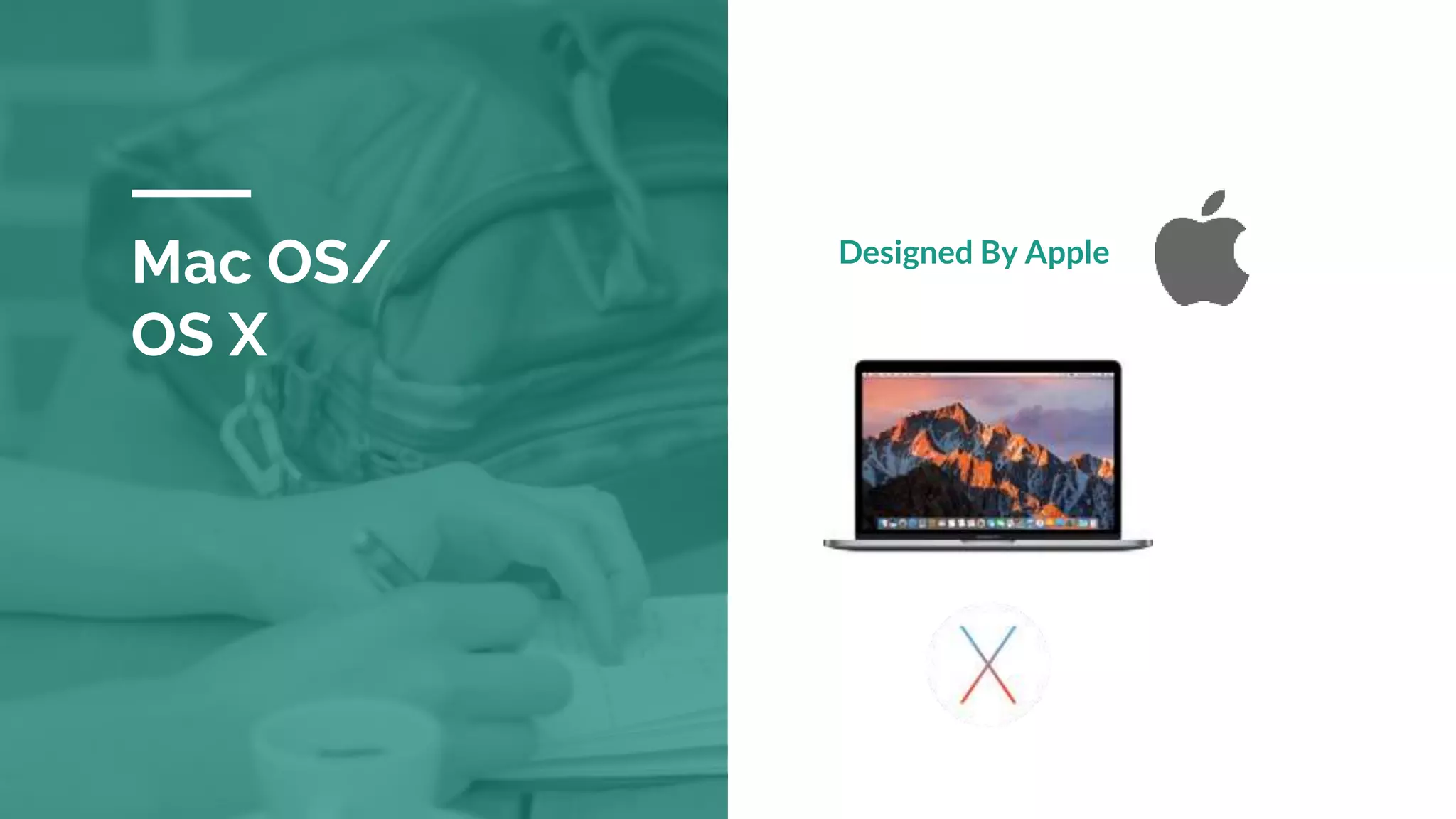 Mac OS/
OS X
Designed By Apple
 