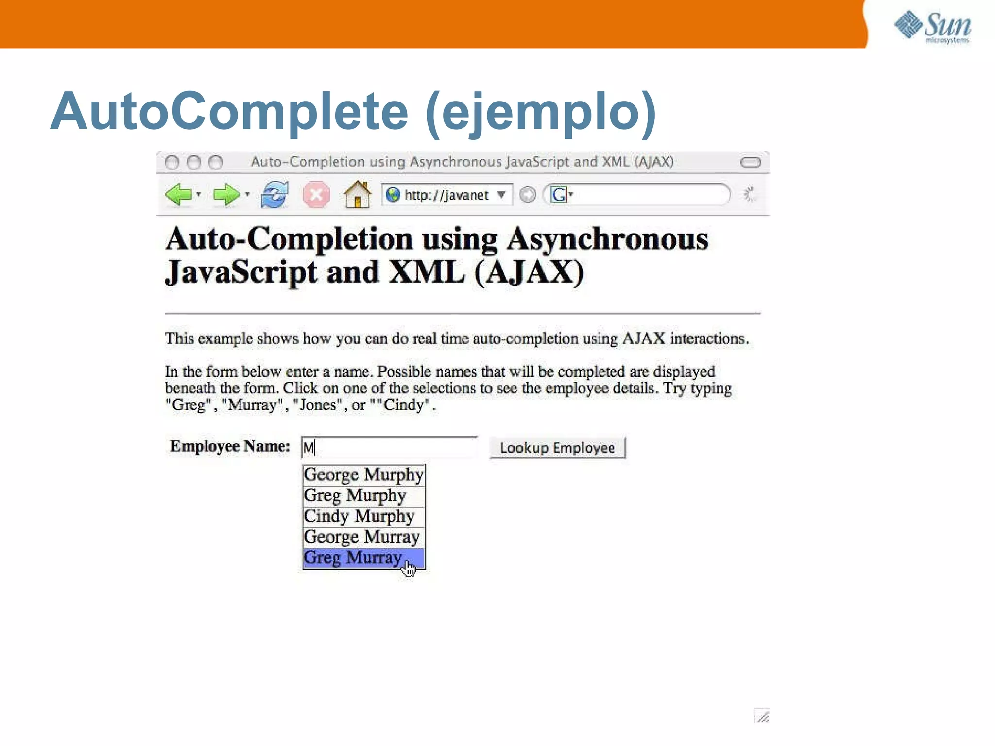 AutoComplete (ejemplo) 