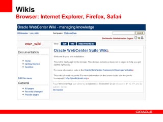 Wikis Browser: Internet Explorer, Firefox, Safari 