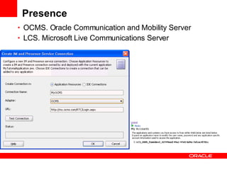 Presence OCMS. Oracle Communication and Mobility Server LCS. Microsoft Live Communications Server 
