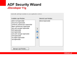 ADF Security Wizard JDeveloper 11g 