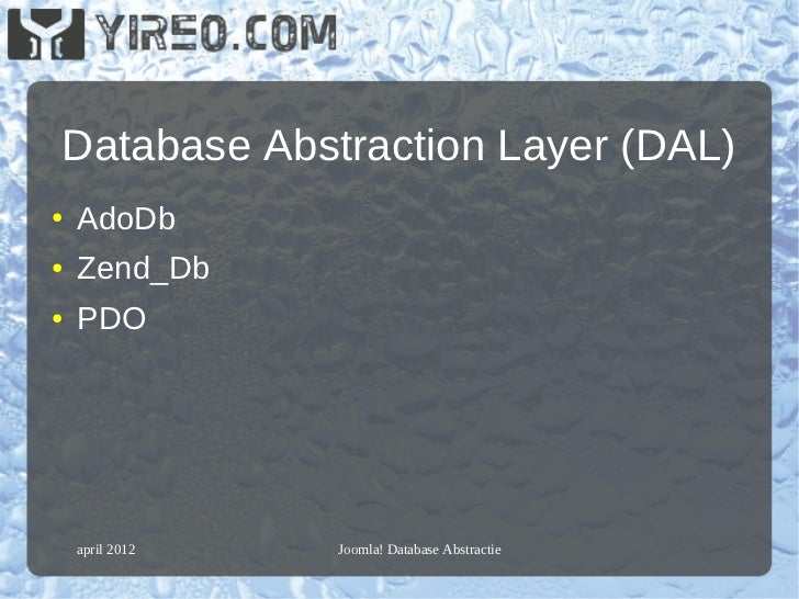 Joomla! 2.5 Database Abstraction