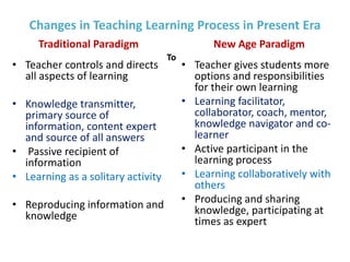 ICT in the Teaching Learning Process in Higher Education- Dr J D Singh ...