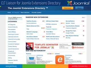 www.joomla.org Joomla!Day Switzerland 2013
CLT Liaison for Joomla Extensions Directory
 