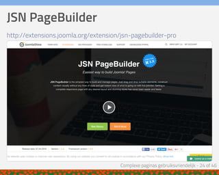 Nadelen
Huidige	Page	Builders
 