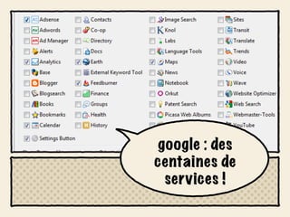 google : des
centaines de
  services !
 