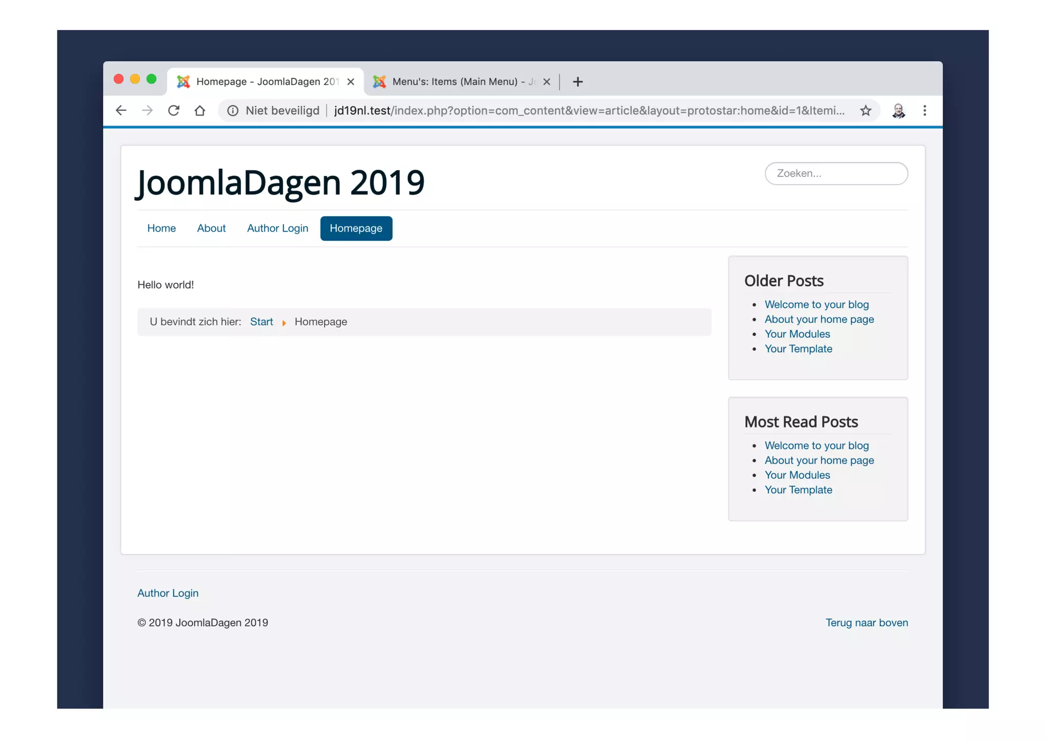 JD19NL Joomla Template Overrides, Alternate Layouts en JLayouts
