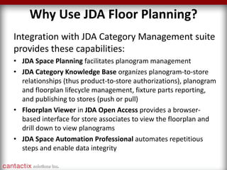JDA Floor Planning webinar by Cantactix - Every Square Foot Matters | PPT