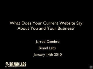 What Does Your Current Website Say About You and Your Business? ,[object Object],[object Object],[object Object]