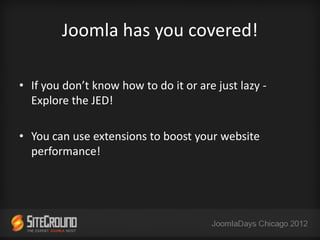 Squeeze Maximum Performance From Your Joomla Website