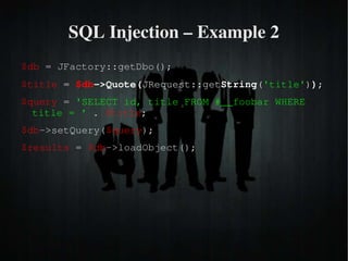 Useful to an attacker 