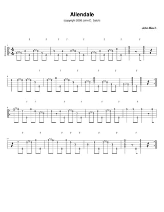 Allendale
(copyright 2006 John D. Balch)
John Balch
E
D
A
E
G
1
4
4 0
H.O.
3
0
T
0
2
P.O.
0
3
T
0
5
T
0
4
T
0
2
P.O.
0
3
T...