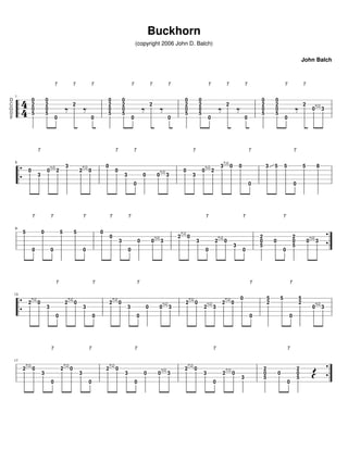 Buckhorn
(copyright 2006 John D. Balch)
John Balch
D
C
G
D
F
1
4
4
0
2
0
5
0
2
0
5
T
0
Q
T
2 Q
T
0
0
2
0
5
0
2
0
5
T
0
Q
T...