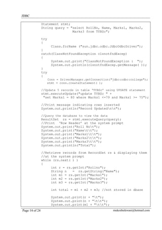 Jdbc 1 | PDF