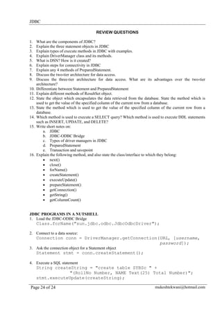 Jdbc 1 | PDF