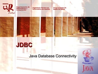 JDBC Java Database Connectivity 