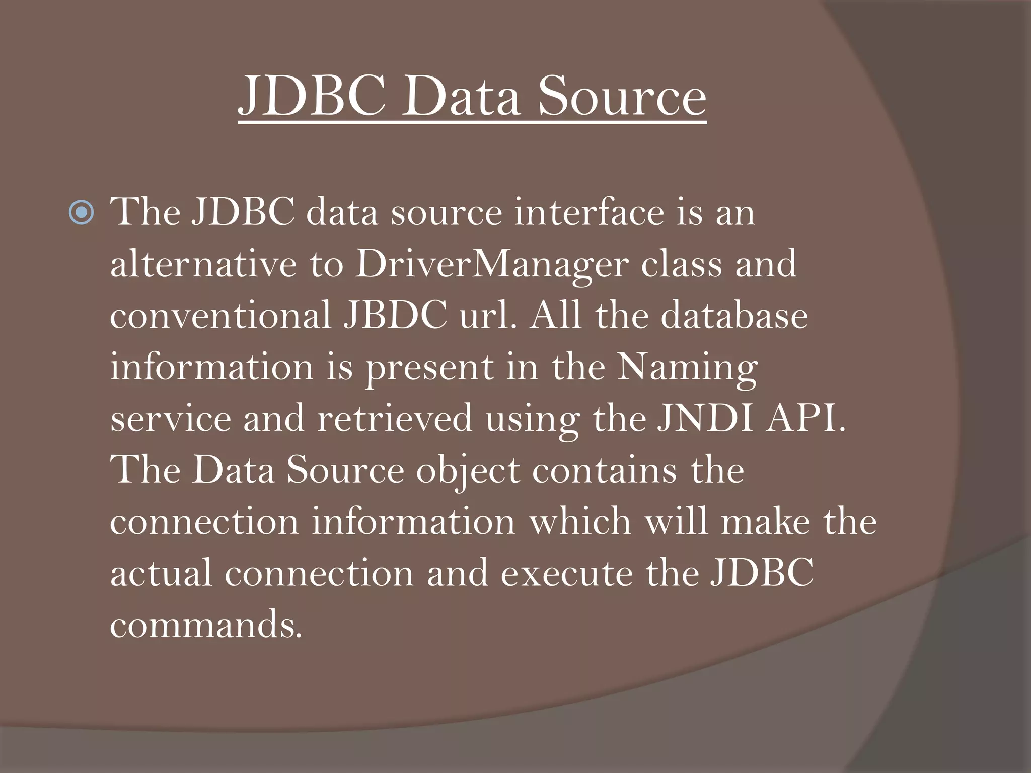JDBC: java DataBase connectivity | PPSX