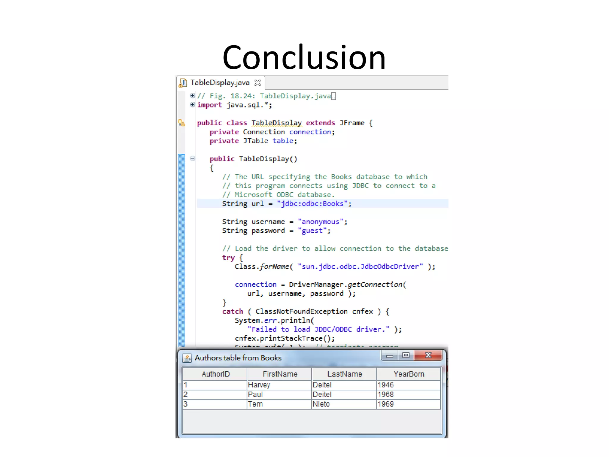 Conclusion
 