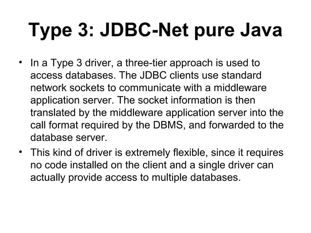 Java database connectivity | PPT