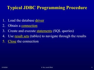 JDBC.ppt database connectivity in java ppt | PPT