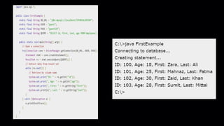 java data base connectivity (JDBC) presentation | PPT