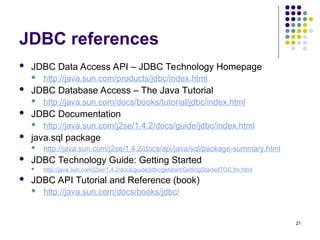 Java data base connecticity well be given to the students | PPT