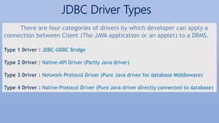 Jdbc driver types | PPT