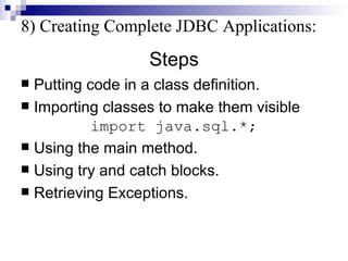 JDBC Java Database Connectivity | PPT