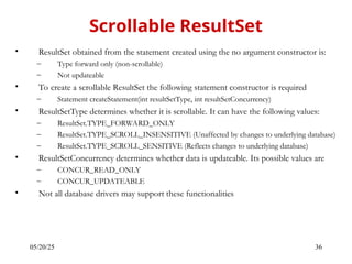 Accessing Database using jdbc Template and record set | PPT