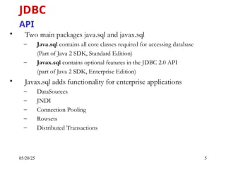 Accessing Database using jdbc Template and record set | PPT