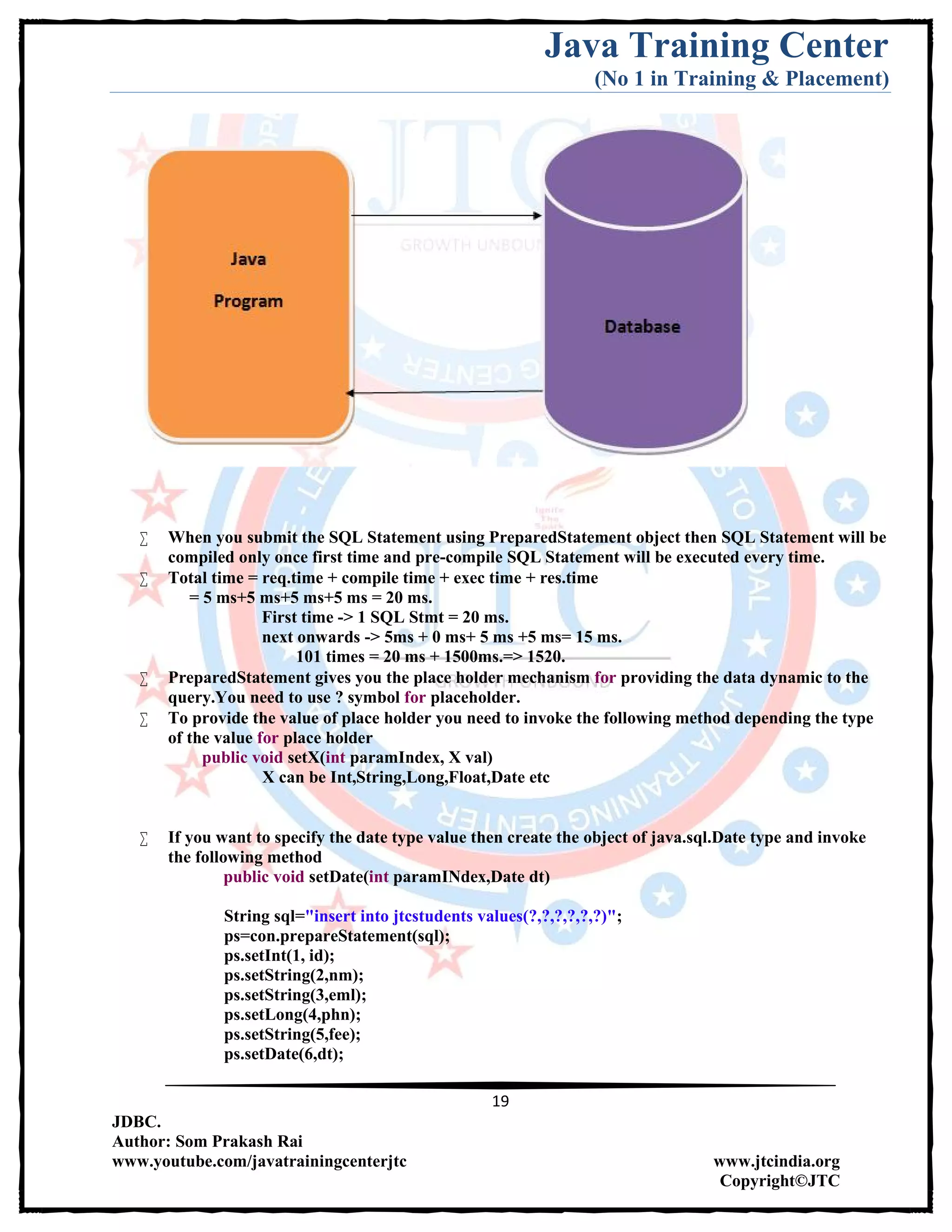 Jdbc Complete Notes by Java Training Center (Som Sir) | PDF