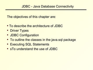 Jdbc connectivity | PPT
