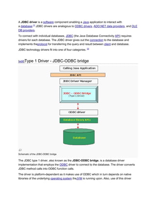Jdbc driver types | PDF