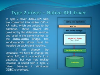 JDBC Driver Types | PPT