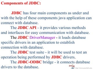 JDBC java database connectivity with dbms | PPT