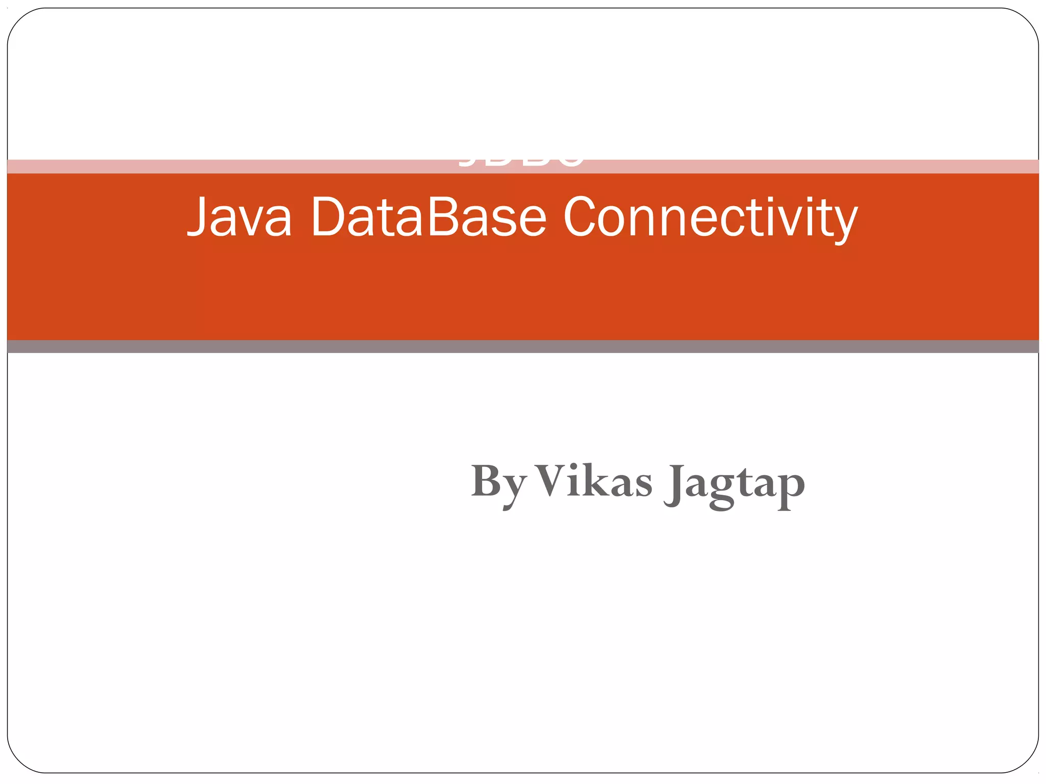 Jdbc ppt | PPT