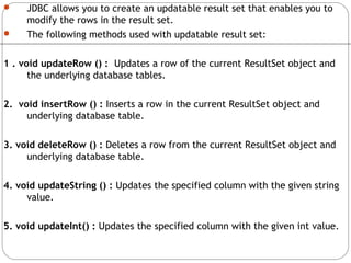 Are Result Sets Updatable? _ JDBC Result Set – LMKTZU