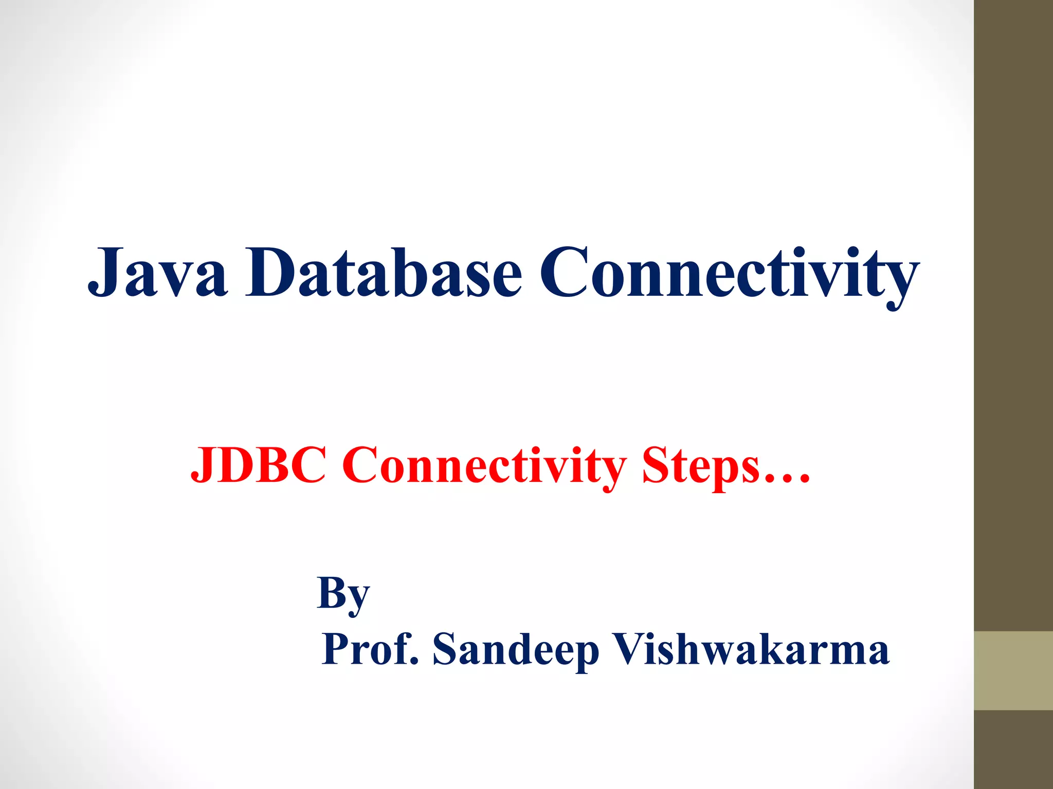 Jdbc ppt | PPTX