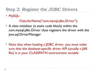 jdbc_presentation.Java Database Connectivity | PPT