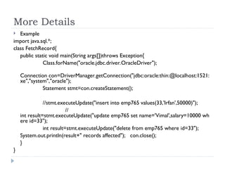 jdbc_presentation.Java Database Connectivity | PPT