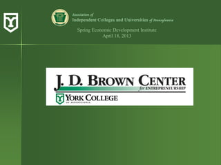 Spring Economic Development Institute
April 18, 2013
 