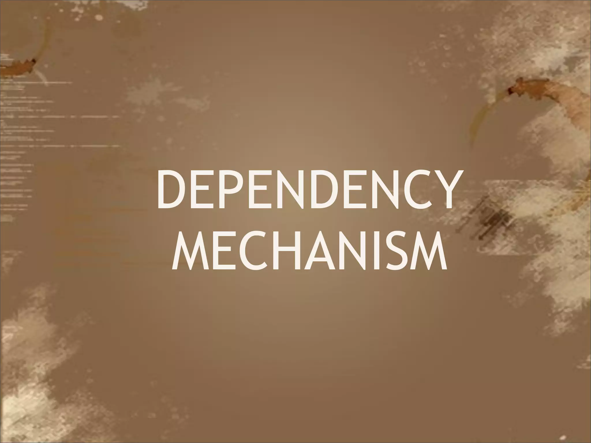 DEPENDENCY
            MECHANISM


Java Developer Conference 2010
 