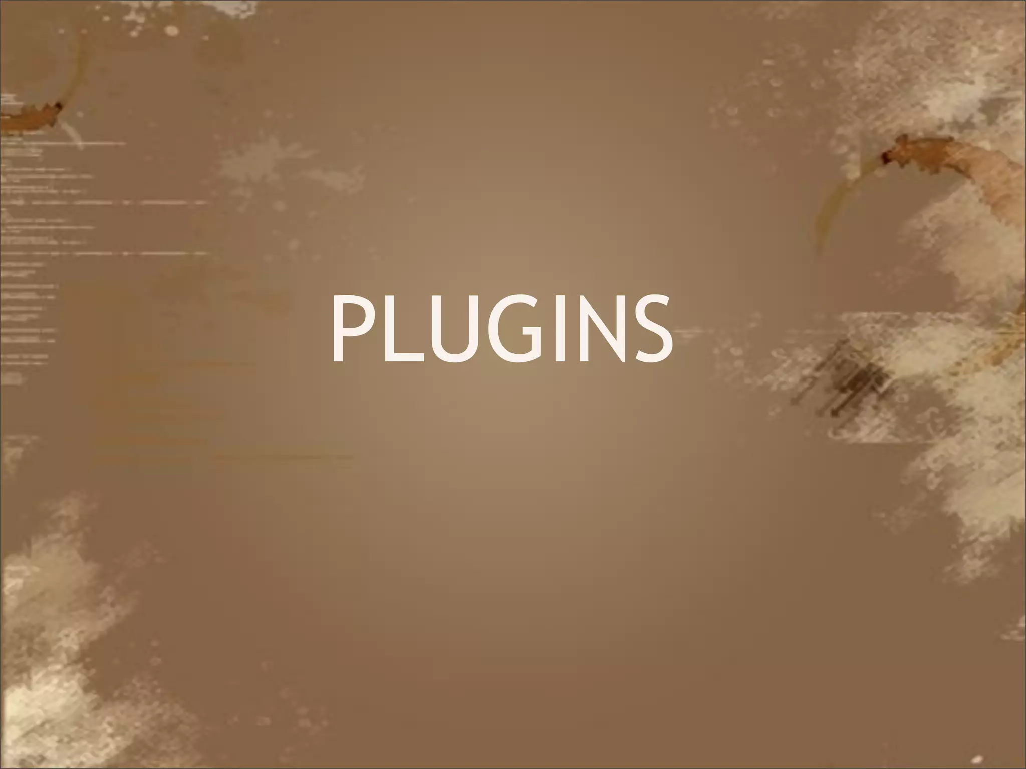 PLUGINS



Java Developer Conference 2010
 