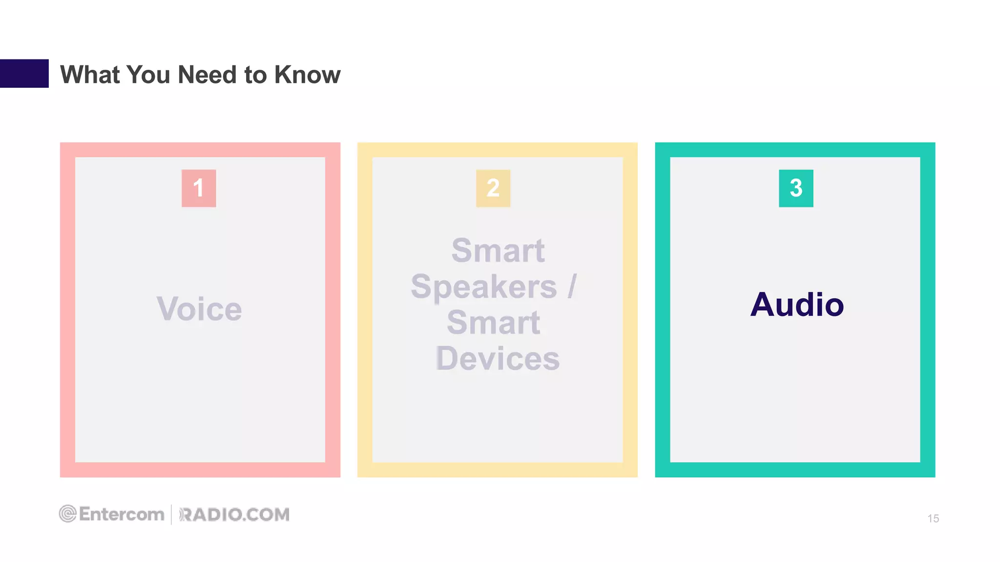 15
What You Need to Know
Audio
1 2 3
 