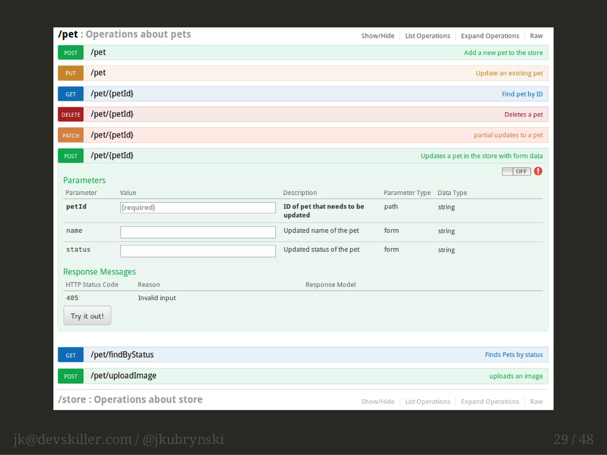 jk@devskiller.com / @jkubrynski 29 / 48 
 