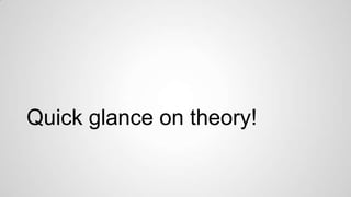 Quick glance on theory!

 