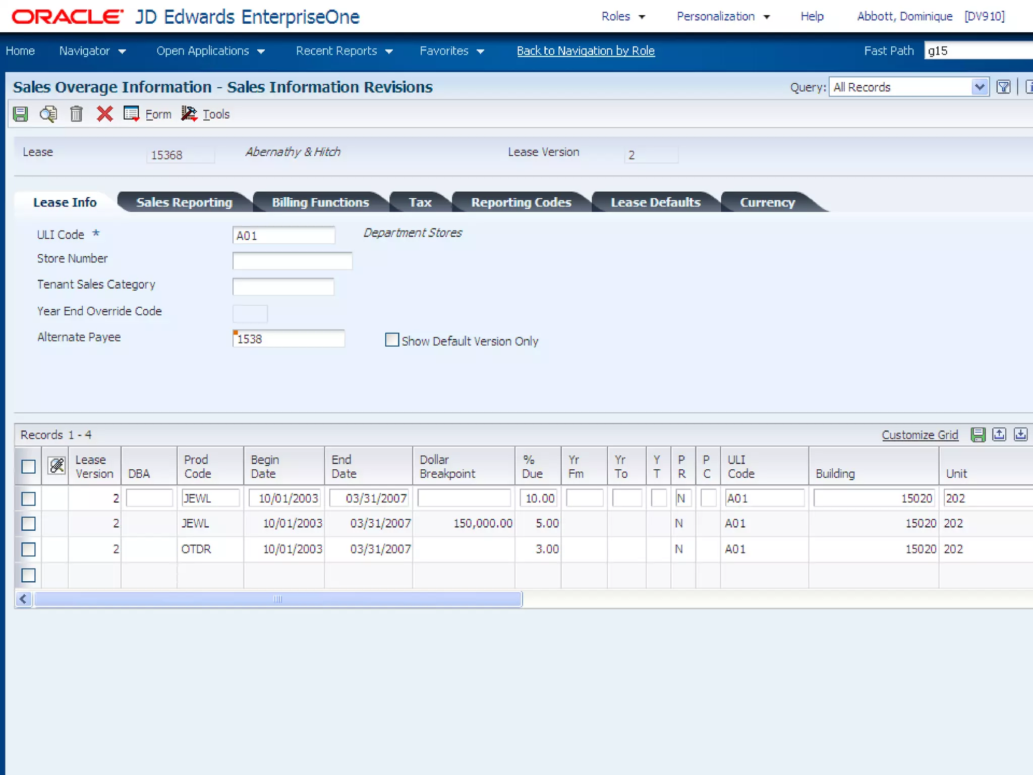 JD Edwards EnterpriseOne Real Estate Management