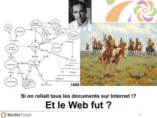 13
Si on reliait tous les documents sur Internet !?
Et le Web fut ?
1989
 