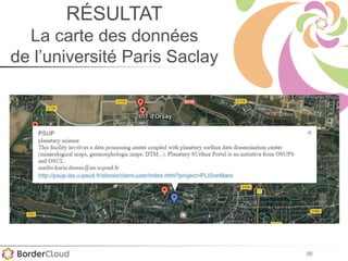 96
RÉSULTAT
La carte des données
de l’université Paris Saclay
 
