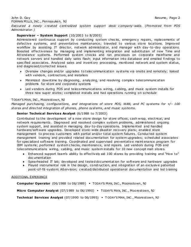 technology manager resume